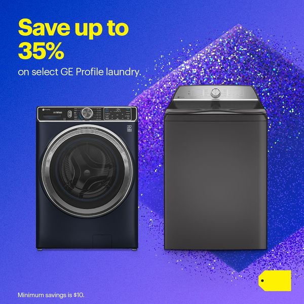 Save on GE Profile laundry this holiday.